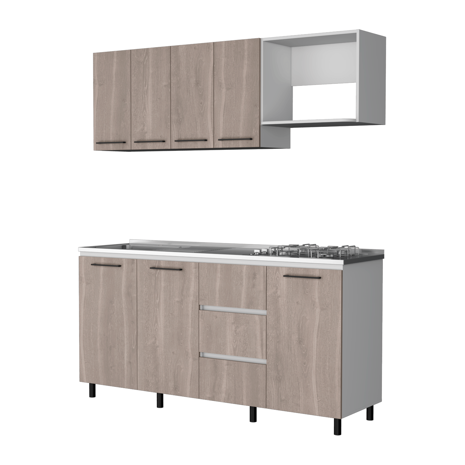 Cocina 180 Erie Rta Bardolino Blanco Meson Izq