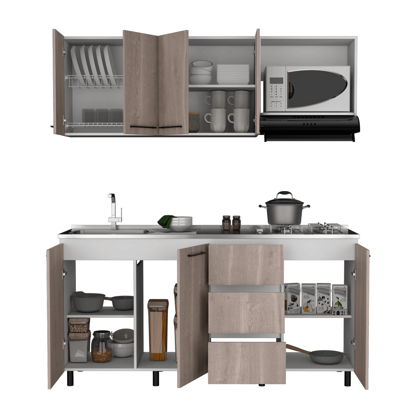 Cocina 180 Erie Rta Bardolino Blanco Meson Izq
