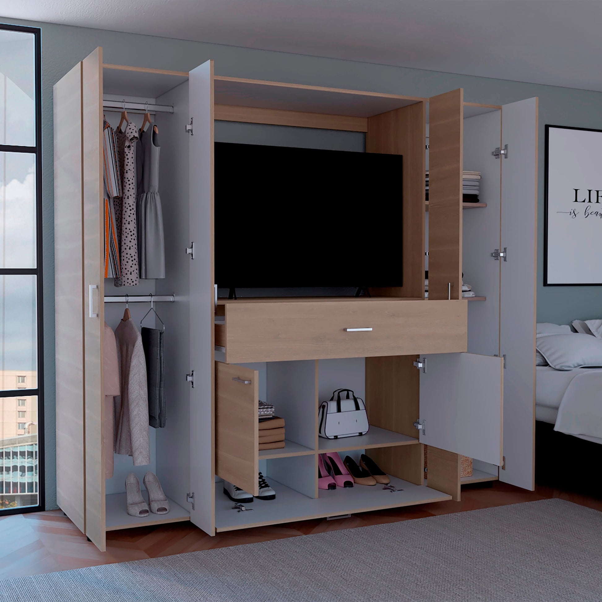 Closet Manila Z New 180X198X50 Rta Bardolino Blanco