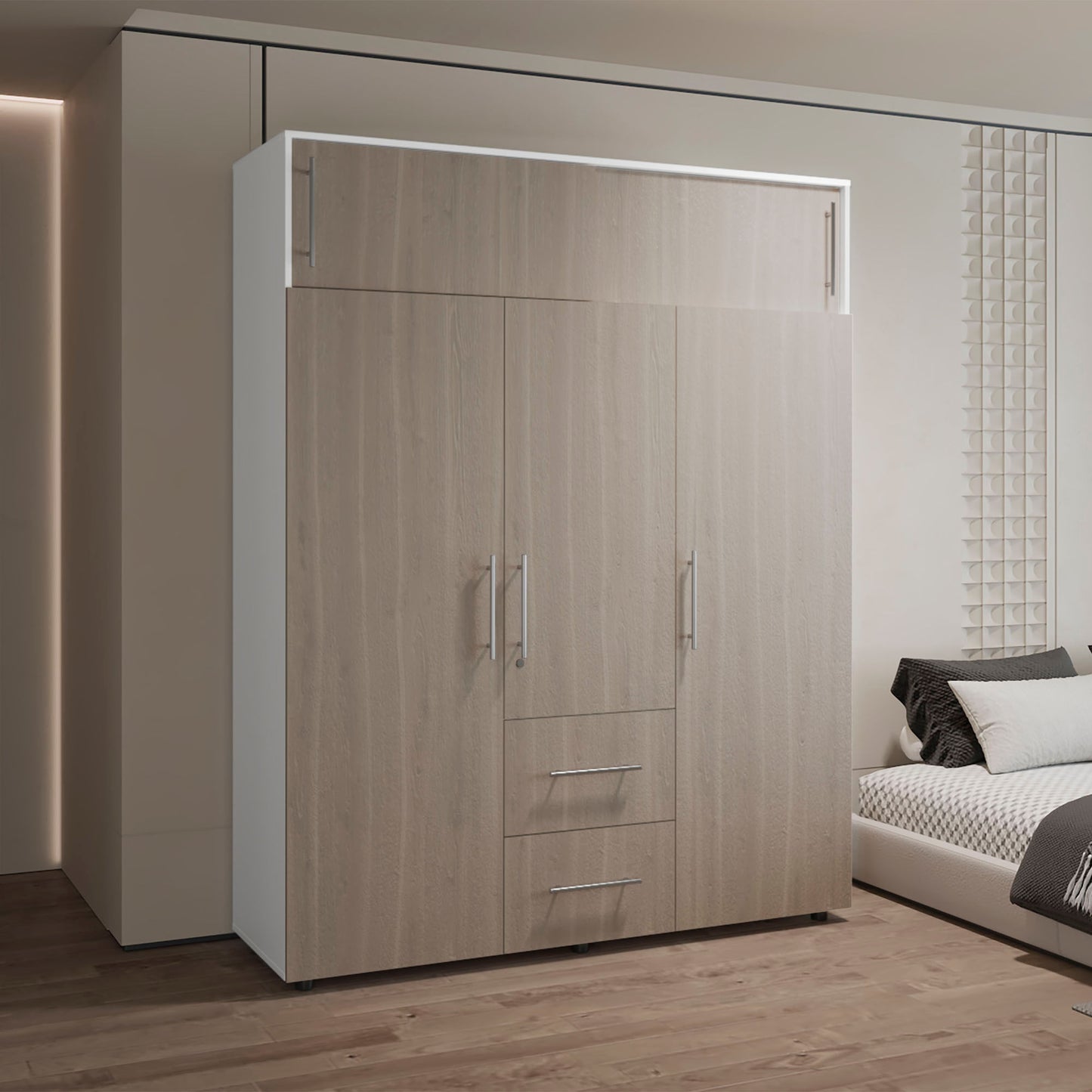 Closet Bigaf 204X160X50 Rta Bardolino Blanco
