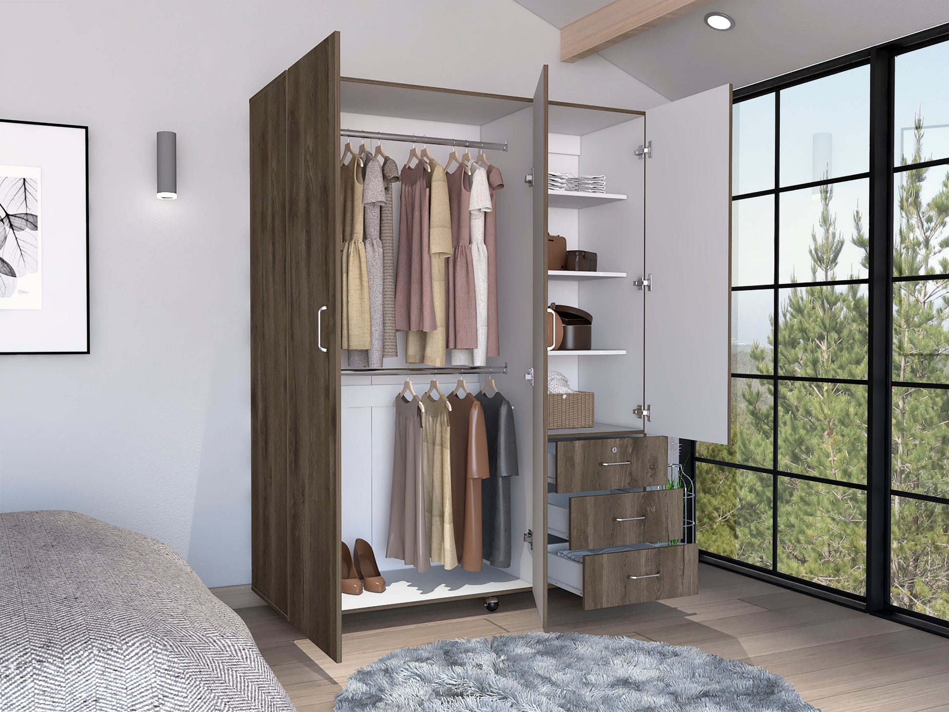Closet Arizona 180 X 140 X 40 Rta Bellota + Blanco