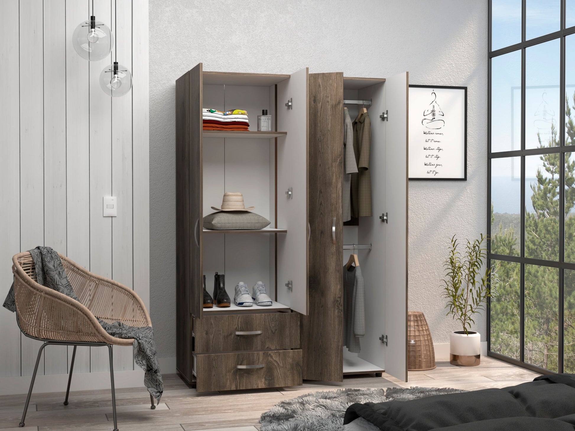 Closet Ankora Basic 180 X 120 X 47 Rta Bellota + Blanco