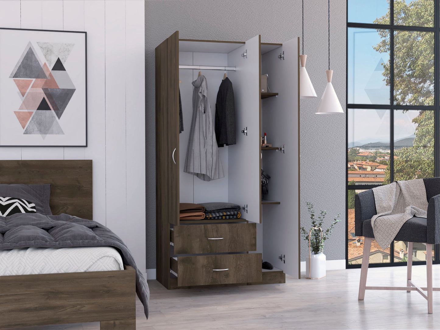 Closet Austral 3P 180 X 90 X 47 Rta Bellota + Blanco