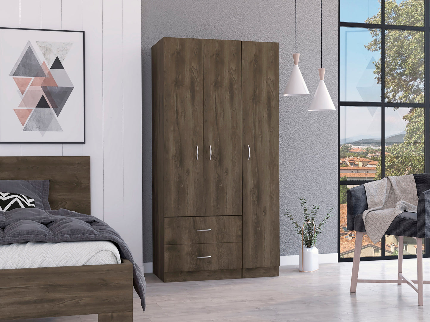 Closet Austral 3P 180 X 90 X 47 Rta Bellota + Blanco