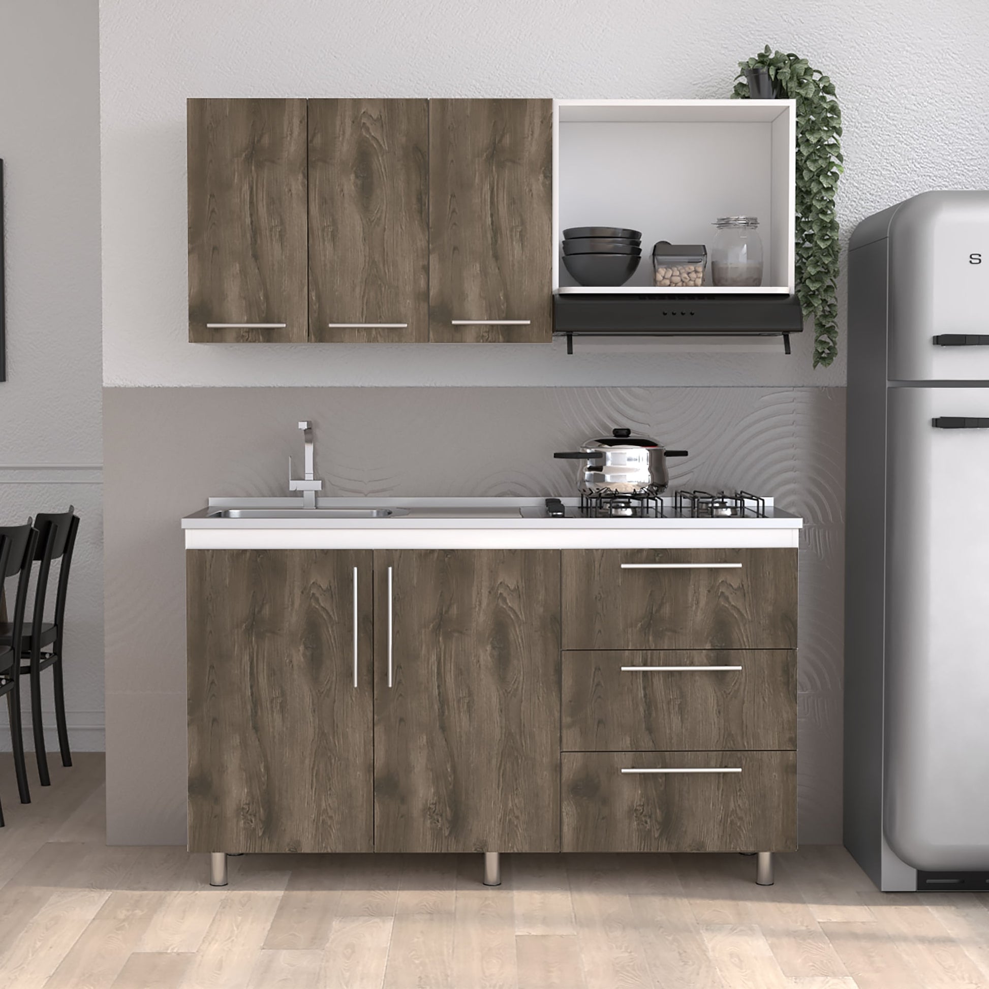 Cocina 150 Rubi Mzn Izq Rta Blanco Bellota
