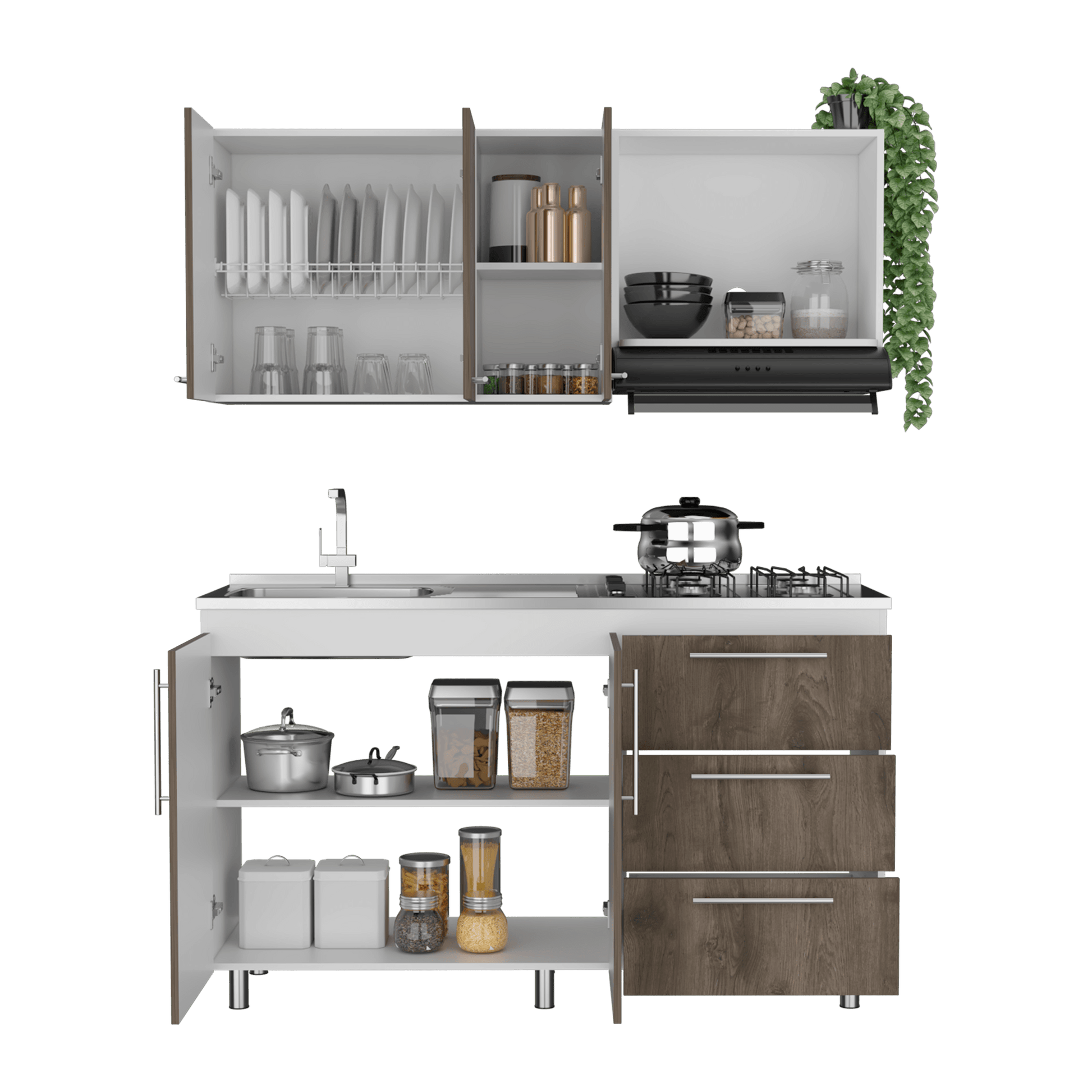 Cocina 150 Rubi Mzn Izq Rta Blanco Bellota