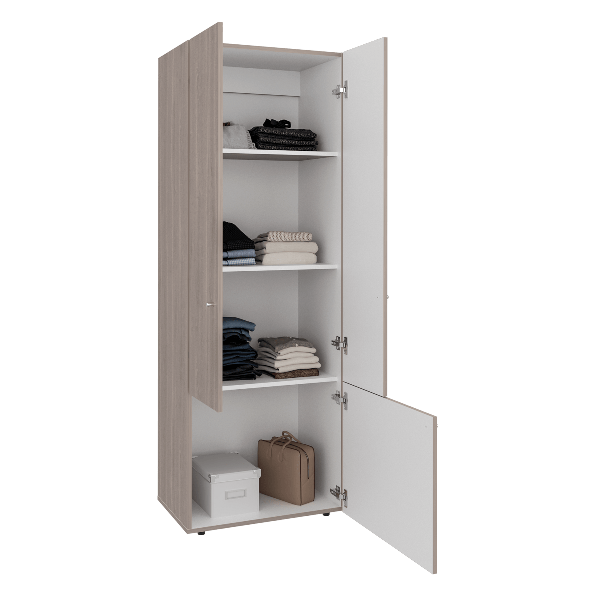 Closet 3 Puertas Tuhogar 170X60X40 Bardolino Blanco