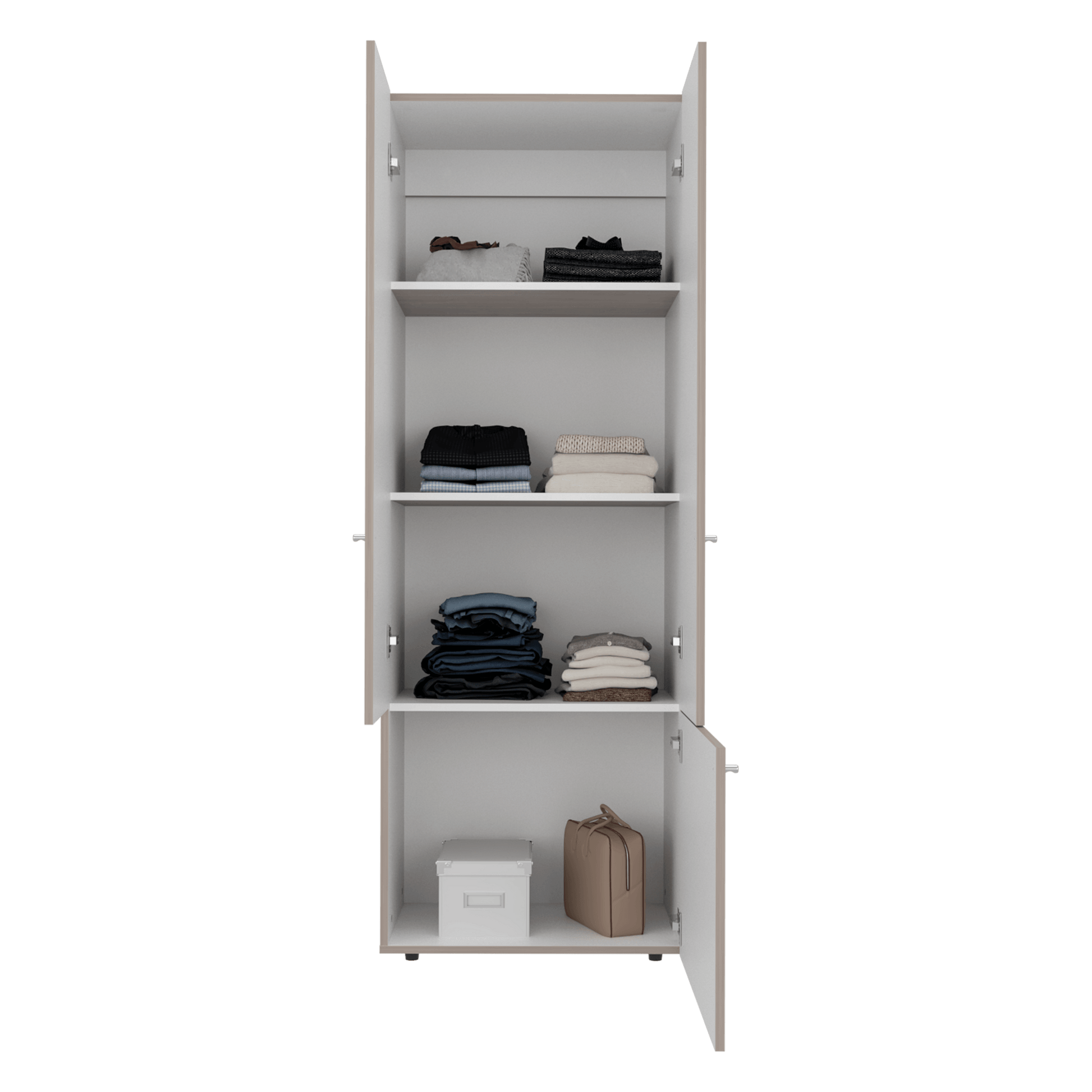 Closet 3 Puertas Tuhogar 170X60X40 Bardolino Blanco