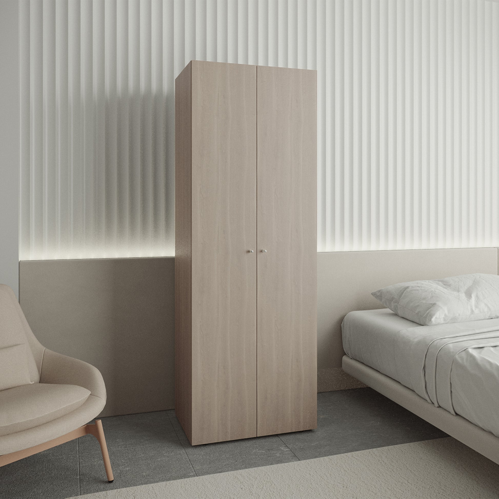 Closet 2 Puertas E1 Tuhogar 170X60X40 Rta Bardolino Blanco