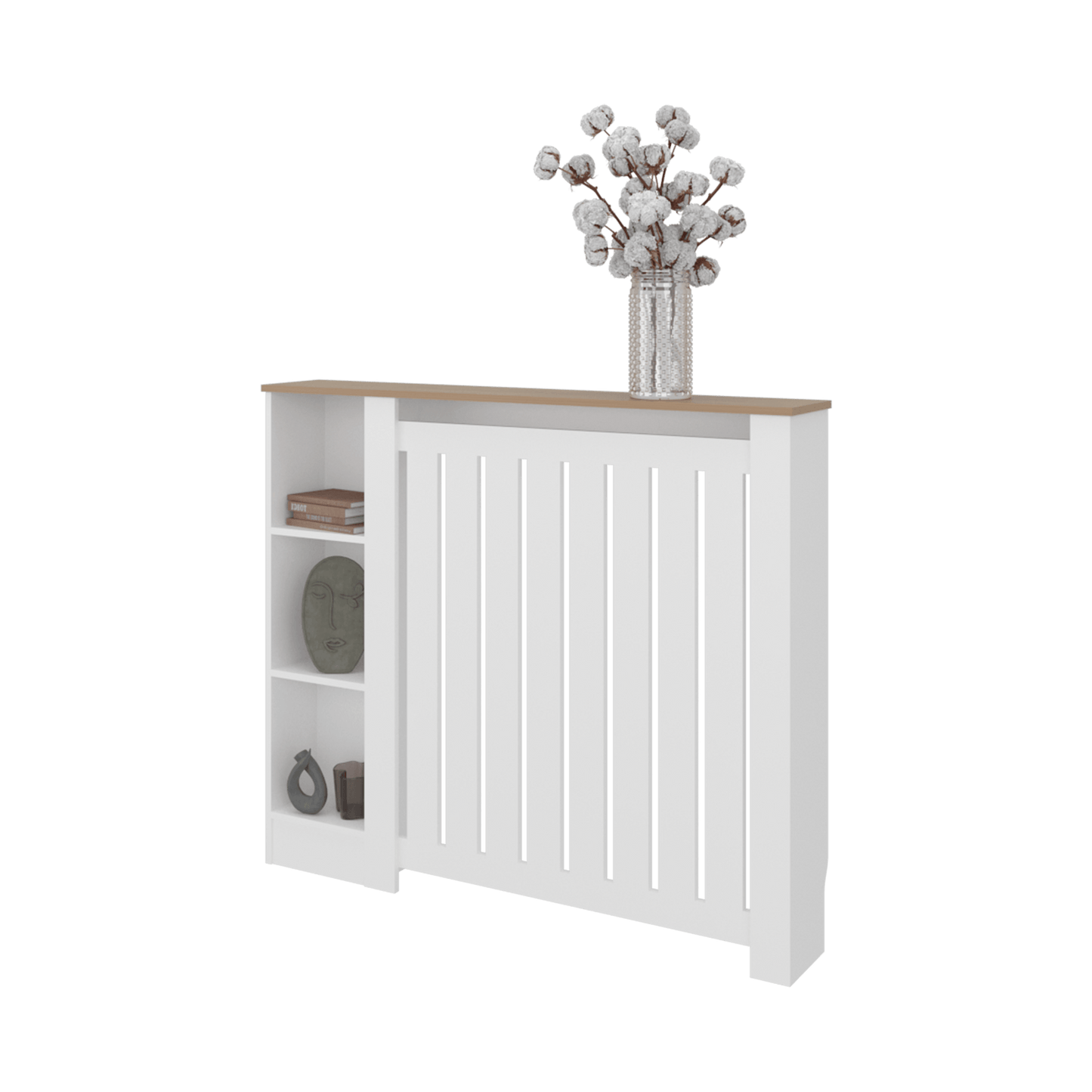 Mueble Auxiliar Radiador Joseph 105X122X20 Rta Blanco Fresno Zf