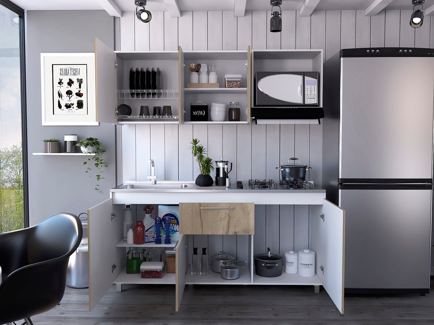 Cocina 180 Atalanta Rta Duna + Blanco