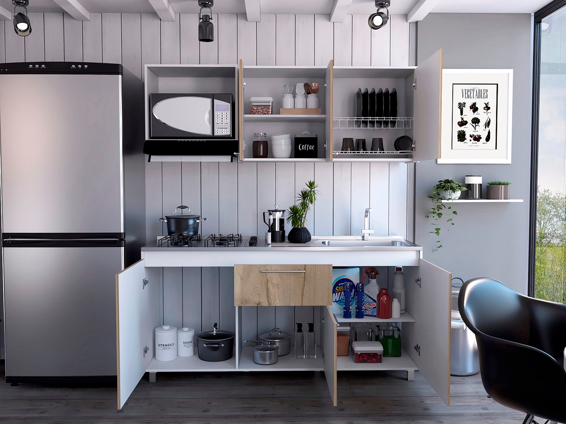 Cocina 180 Atalanta Rta Duna + Blanco