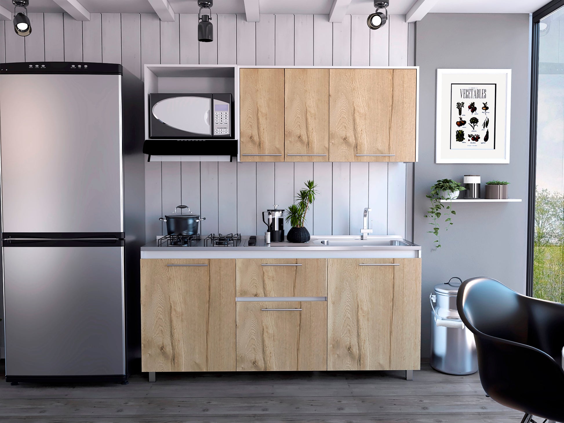 Cocina 180 Atalanta Rta Duna + Blanco