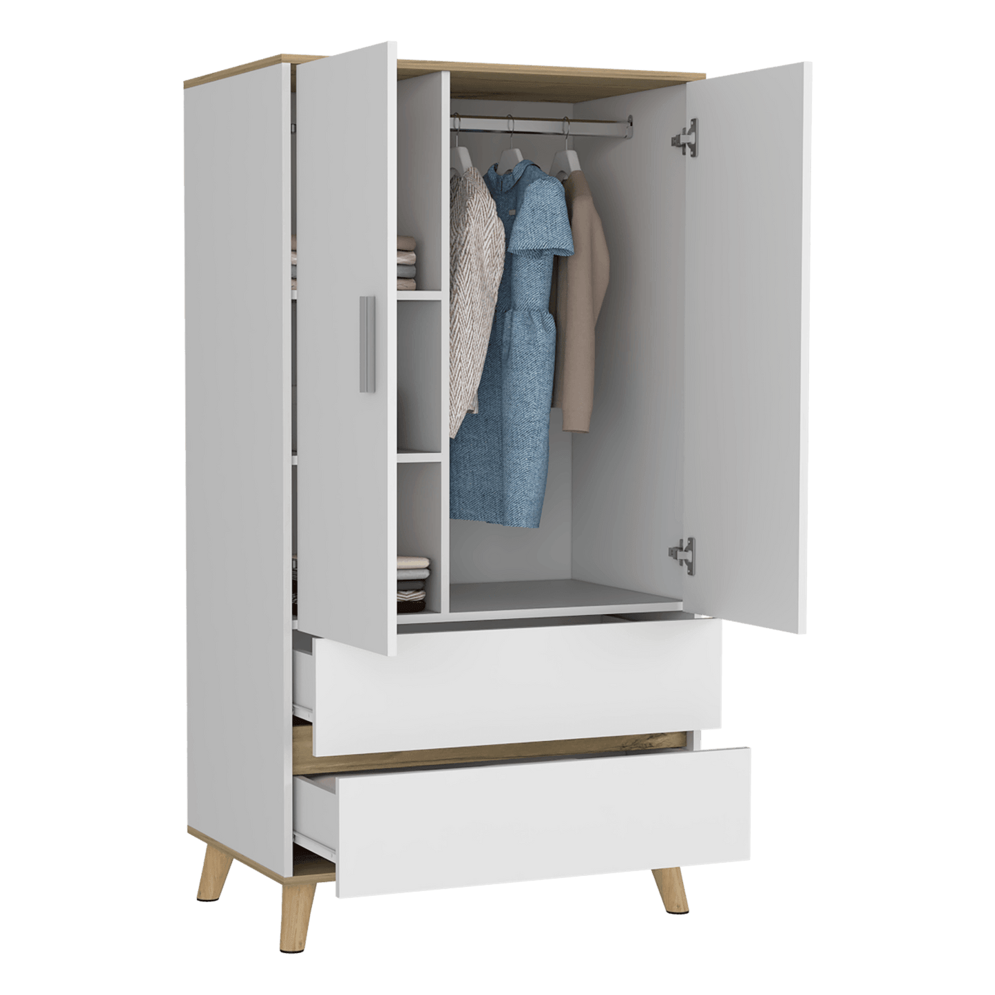 Closet Z 80 X 150 X 50 Bicolor Rta Blanco Duna