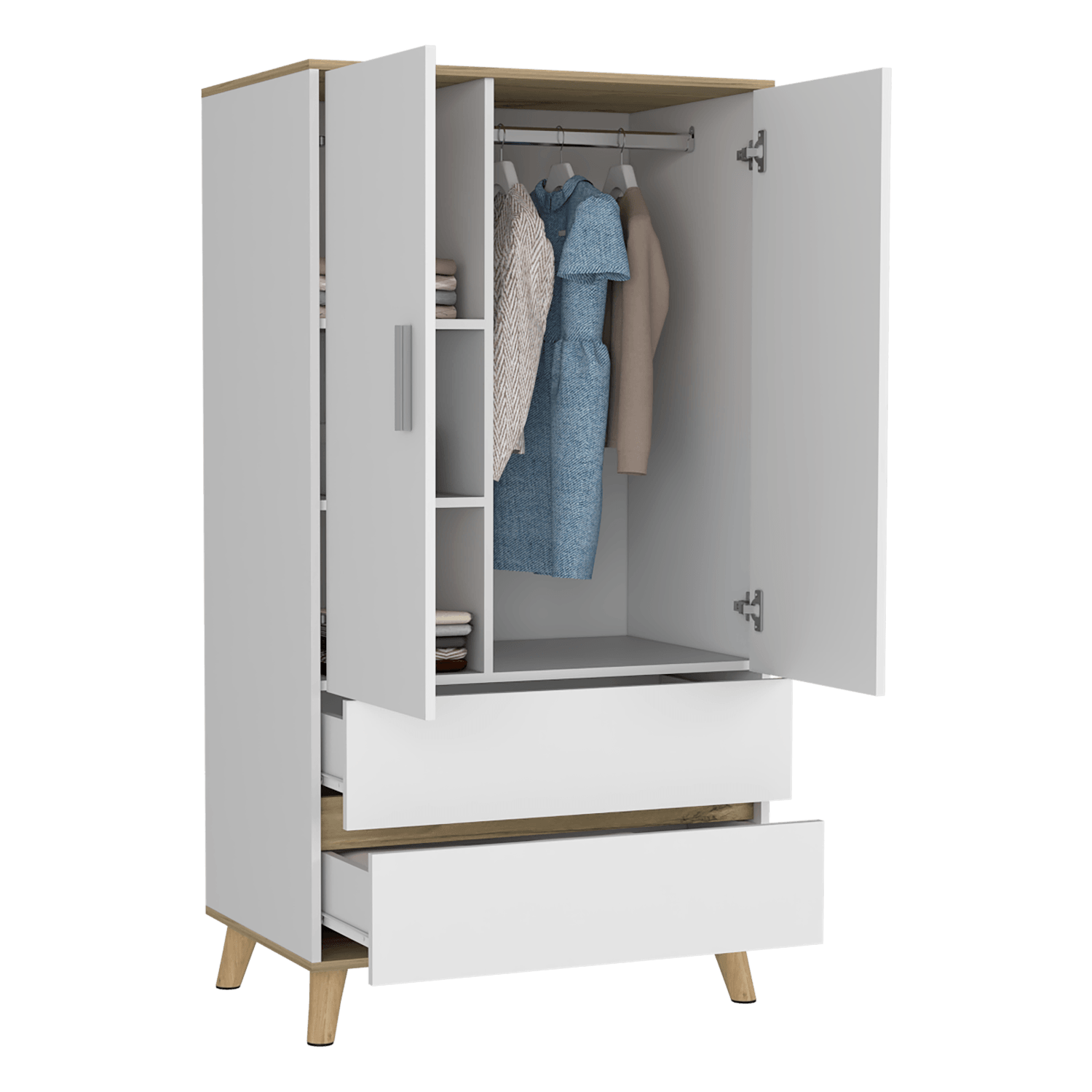 Closet Z 80 X 150 X 50 Bicolor Rta Blanco Duna