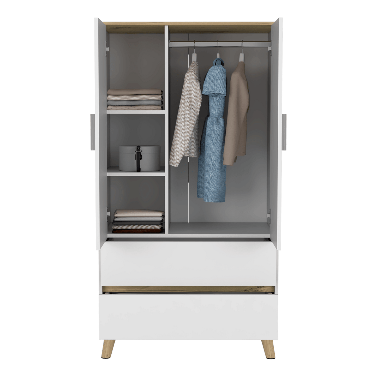 Closet Z 80 X 150 X 50 Bicolor Rta Blanco Duna