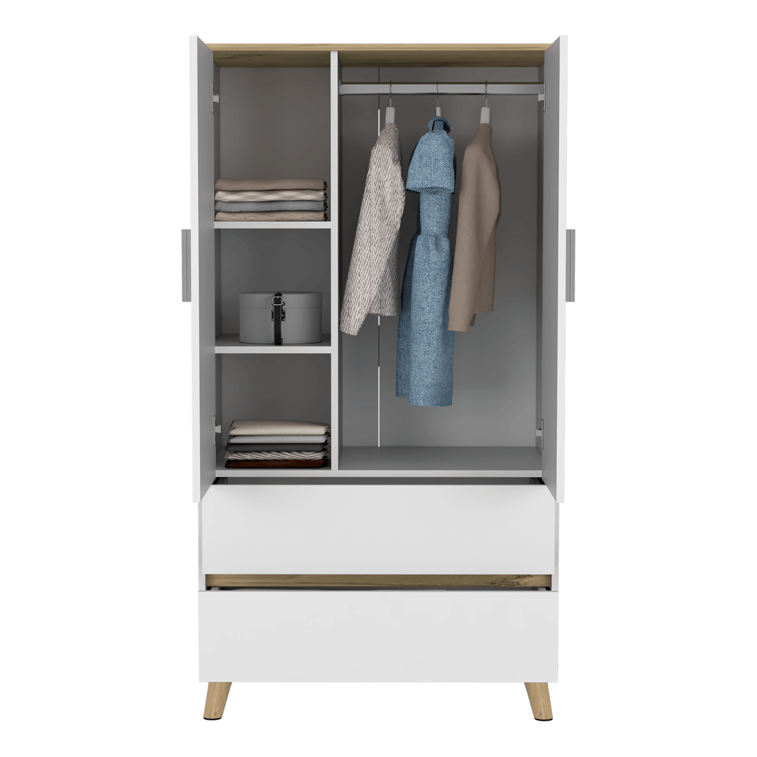 Closet Z 80 X 150 X 50 Bicolor Rta Blanco Duna