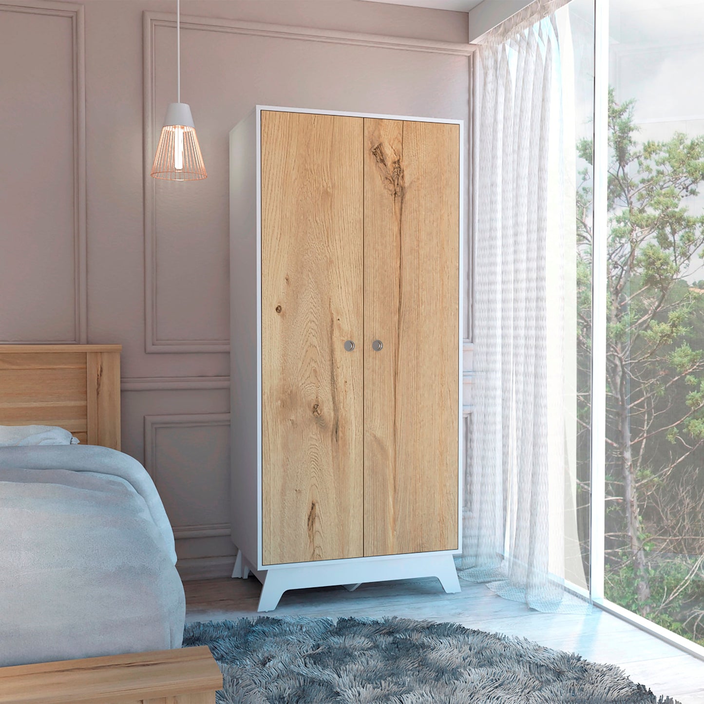 Closet Z81 Bicolor 180X80X50 Rta Blanco Duna