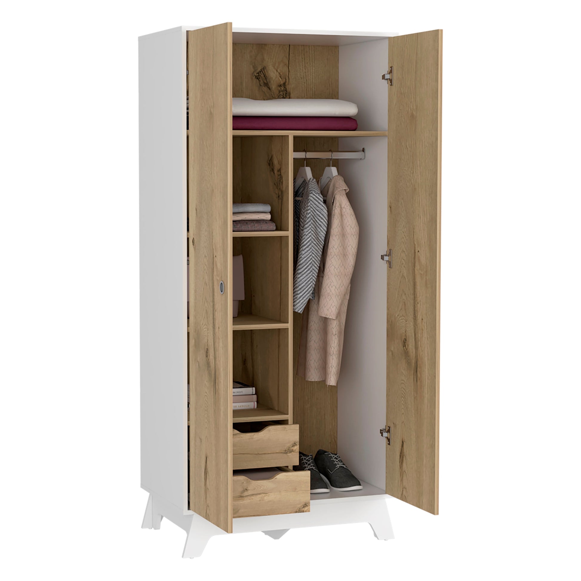 Closet Z81 Bicolor 180X80X50 Rta Blanco Duna