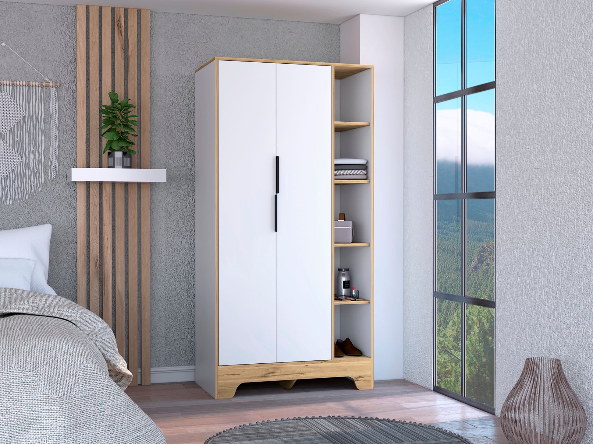 Closet Logan 180 X 90 X 50 Rta Duna + Blanco