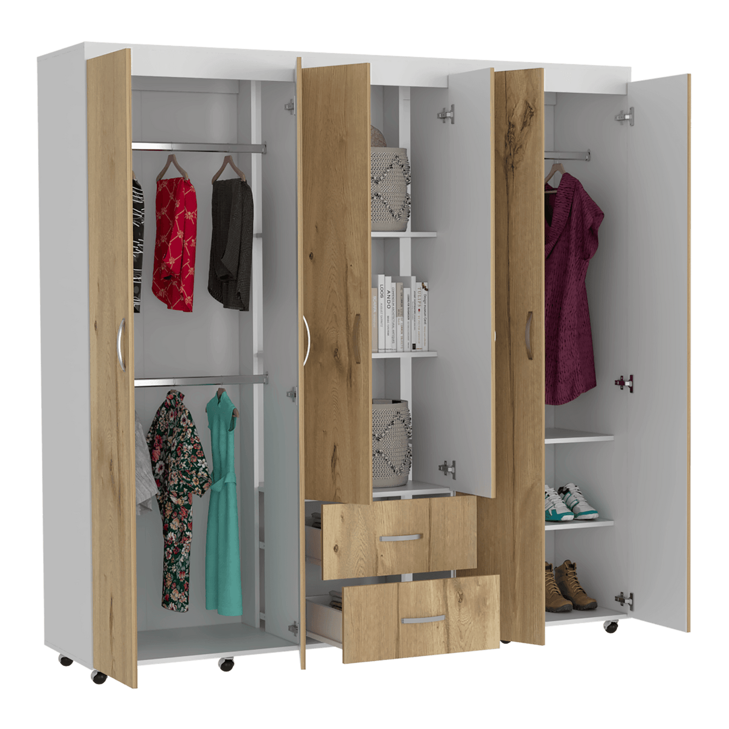 Closet Bariloche 200 X 200 X 50 Rta Blanco Duna