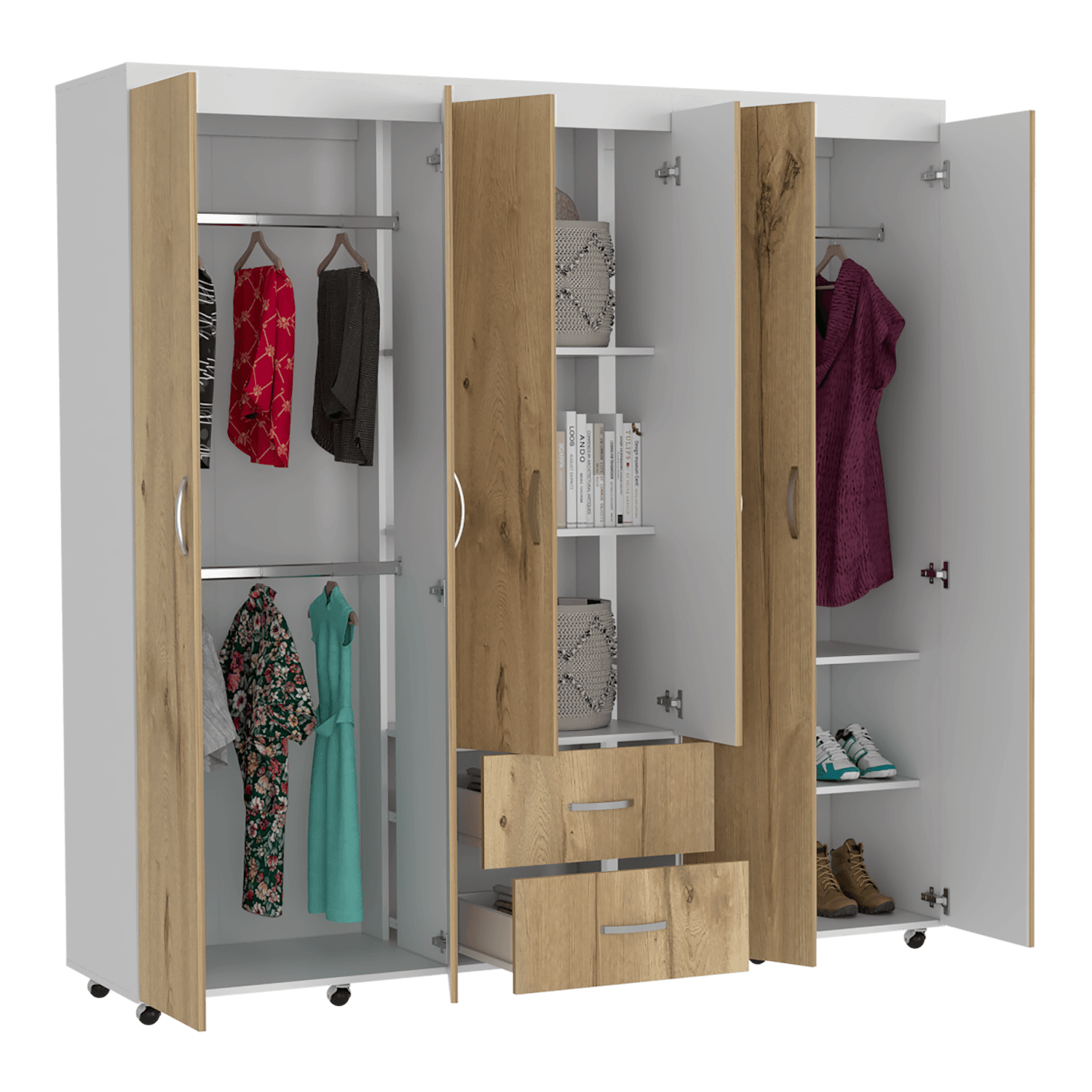 Closet Bariloche 200 X 200 X 50 Rta Blanco Duna