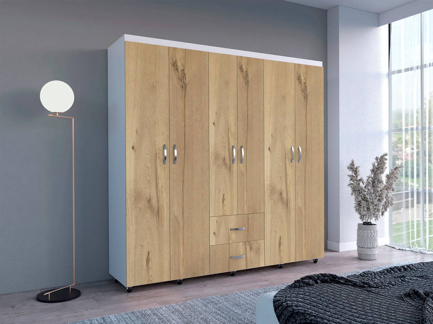 Closet Bariloche 200 X 200 X 50 Rta Blanco Duna