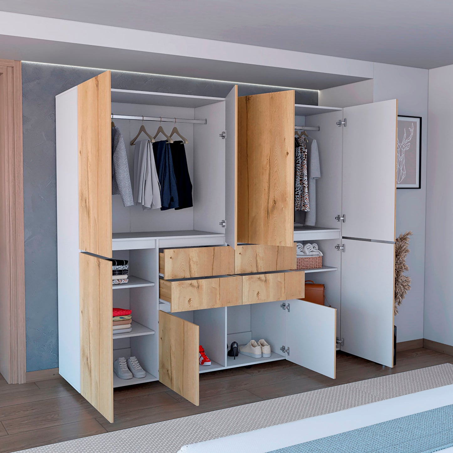 Closet Siruela 200 X 220 X 50 Rta Duna Blanco