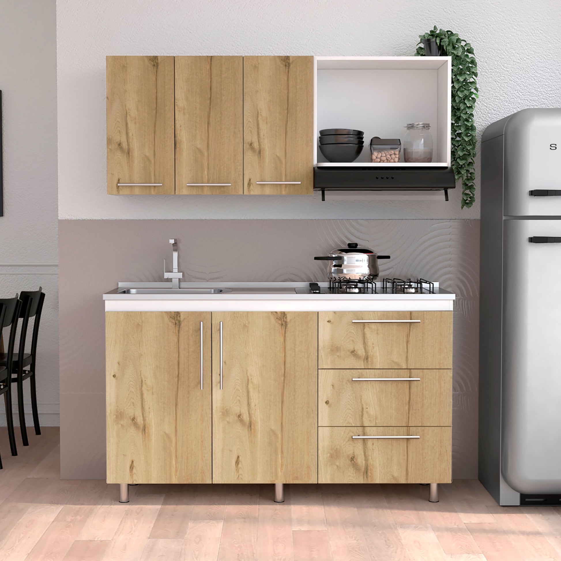 Cocina 150 Rubi Mzn Izq Rta Blanco Duna