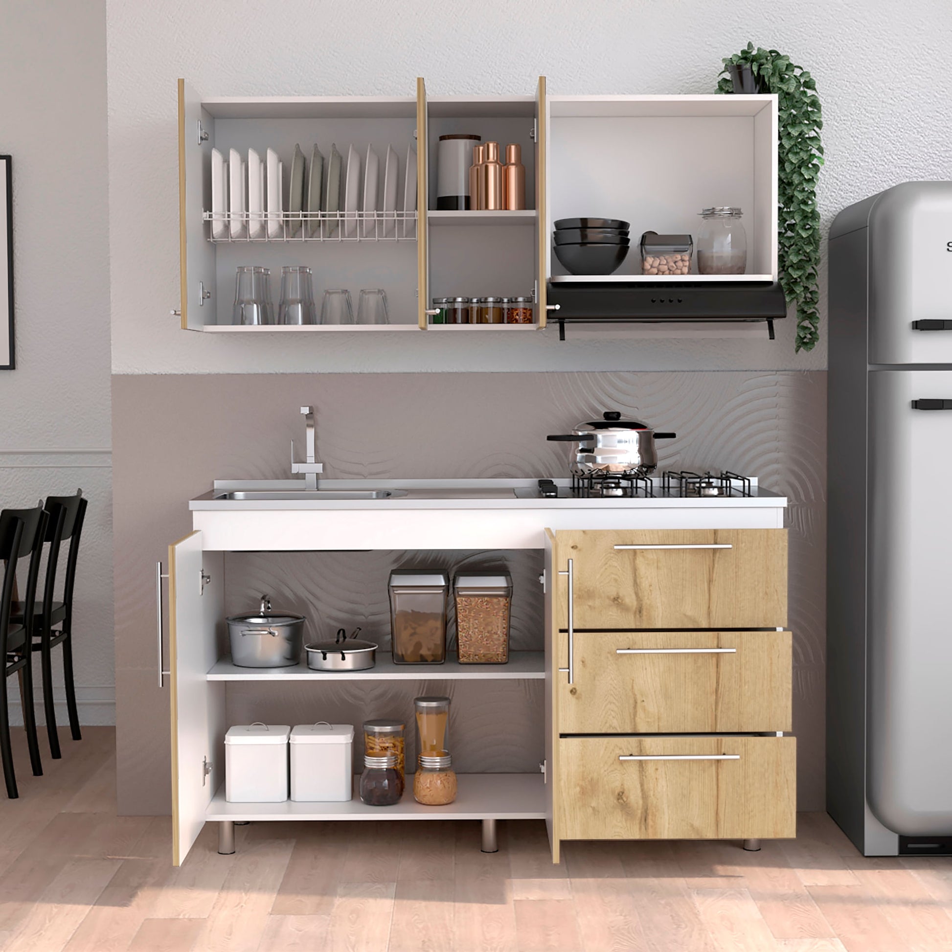 Cocina 150 Rubi Mzn Izq Rta Blanco Duna