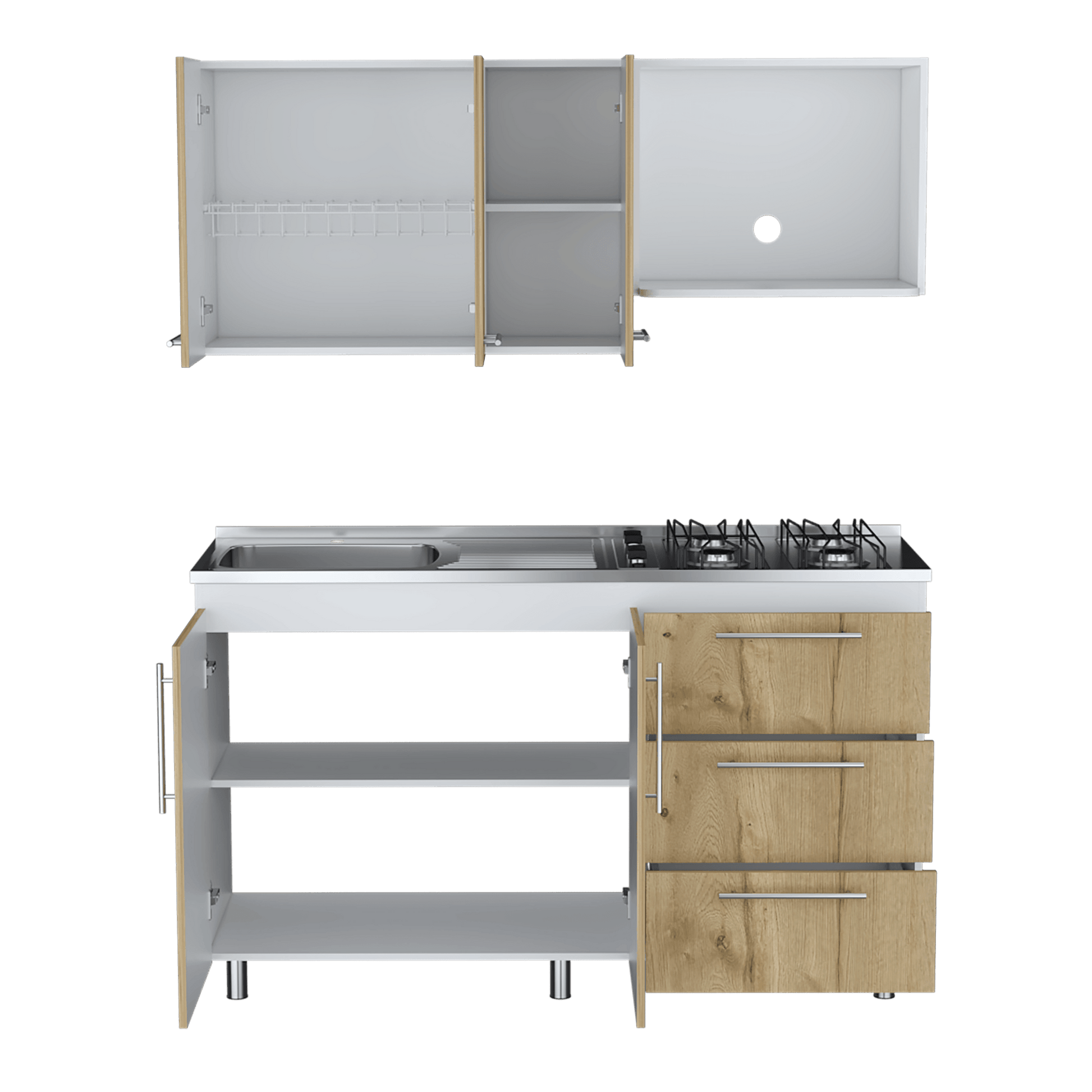 Cocina 150 Rubi Mzn Izq Rta Blanco Duna