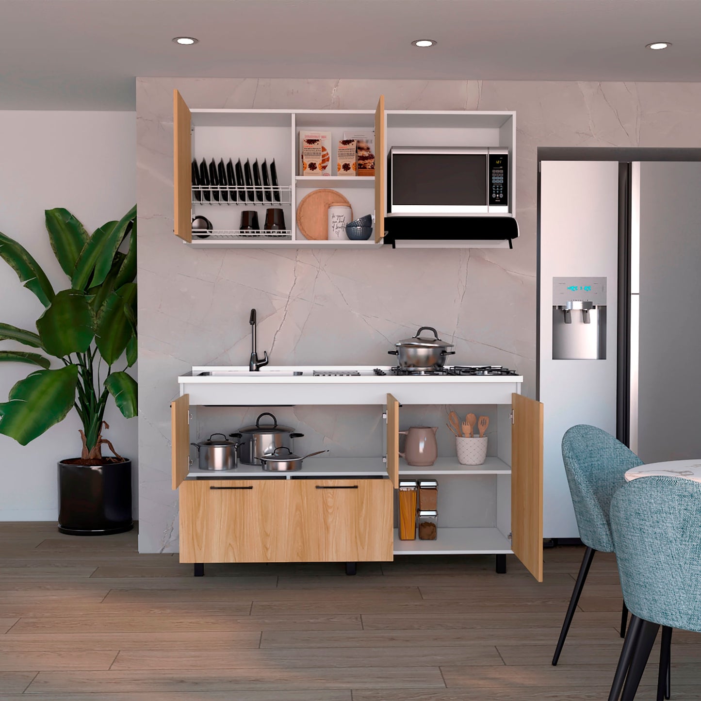 Cocina 150 Pacific Rta Fresno Europeo Blanco Meson Izq