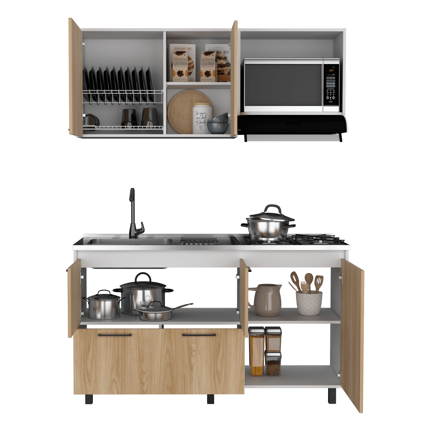 Cocina 150 Pacific Rta Fresno Europeo Blanco Meson Izq
