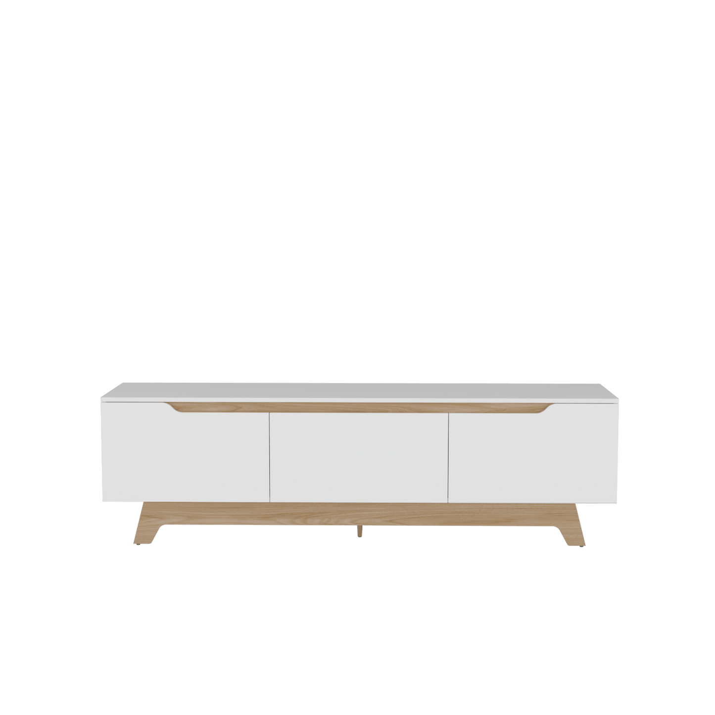 Centro De Entretenimiento Woodall Tv 80'' 53X180X45 Rta Blanco Fresno