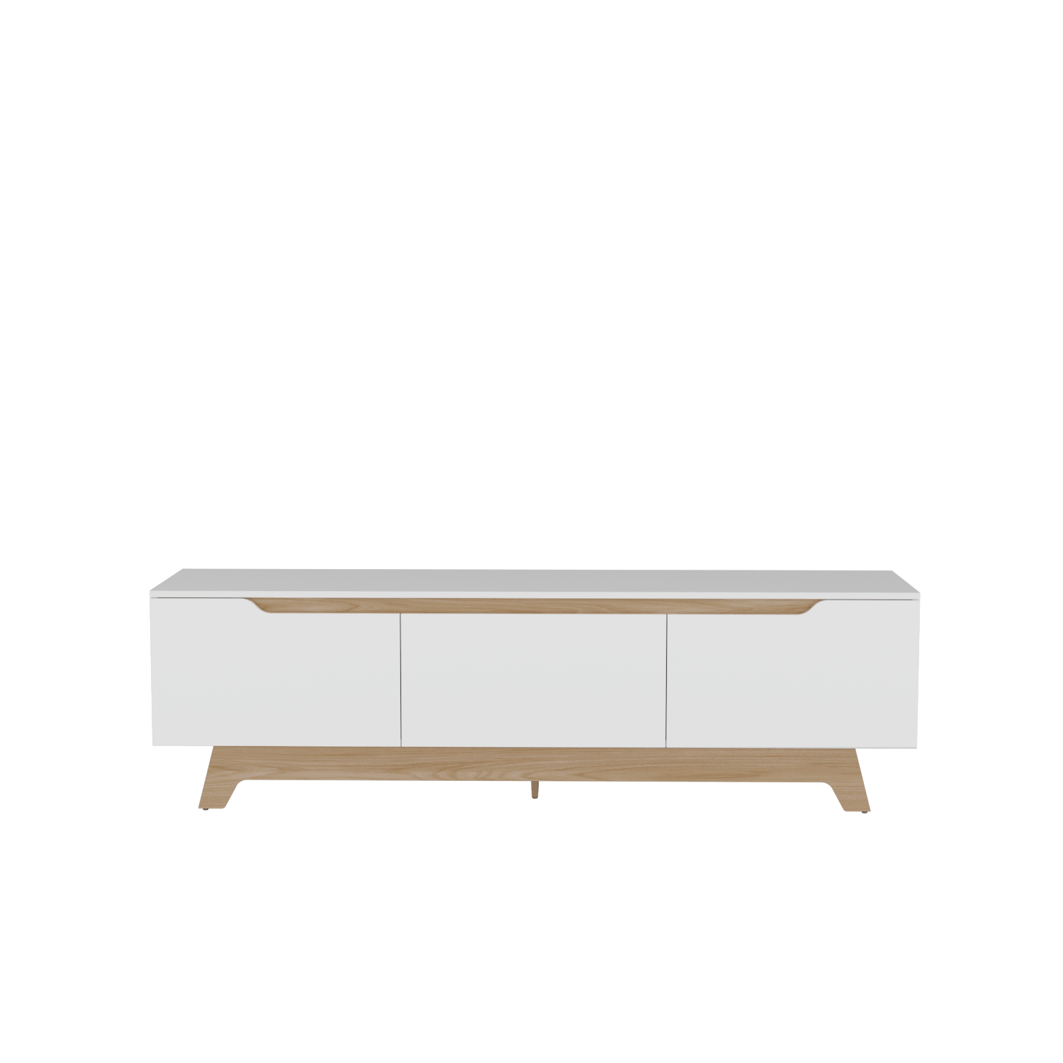 Centro De Entretenimiento Woodall Tv 80'' 53X180X45 Rta Blanco Fresno