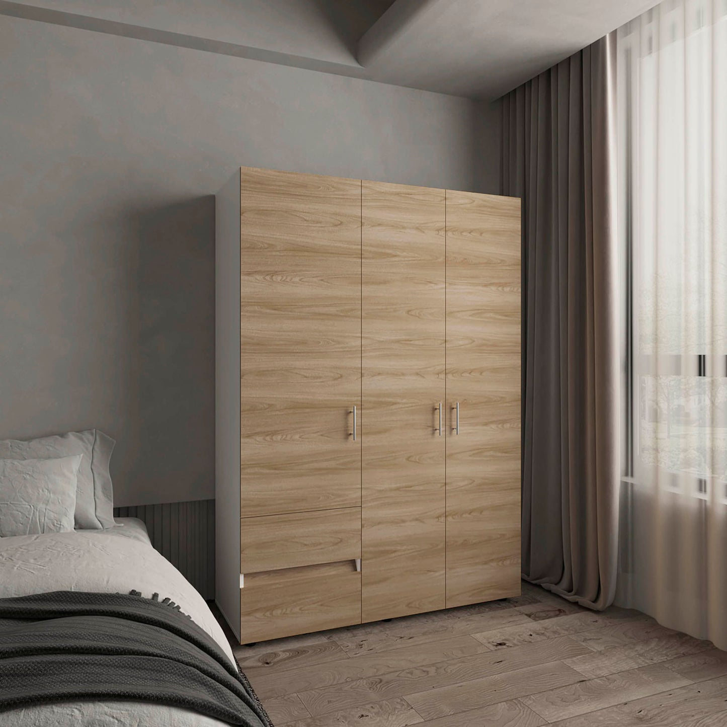 Closet Dassel 200X140X52 Rta Fresno Eu Blanco