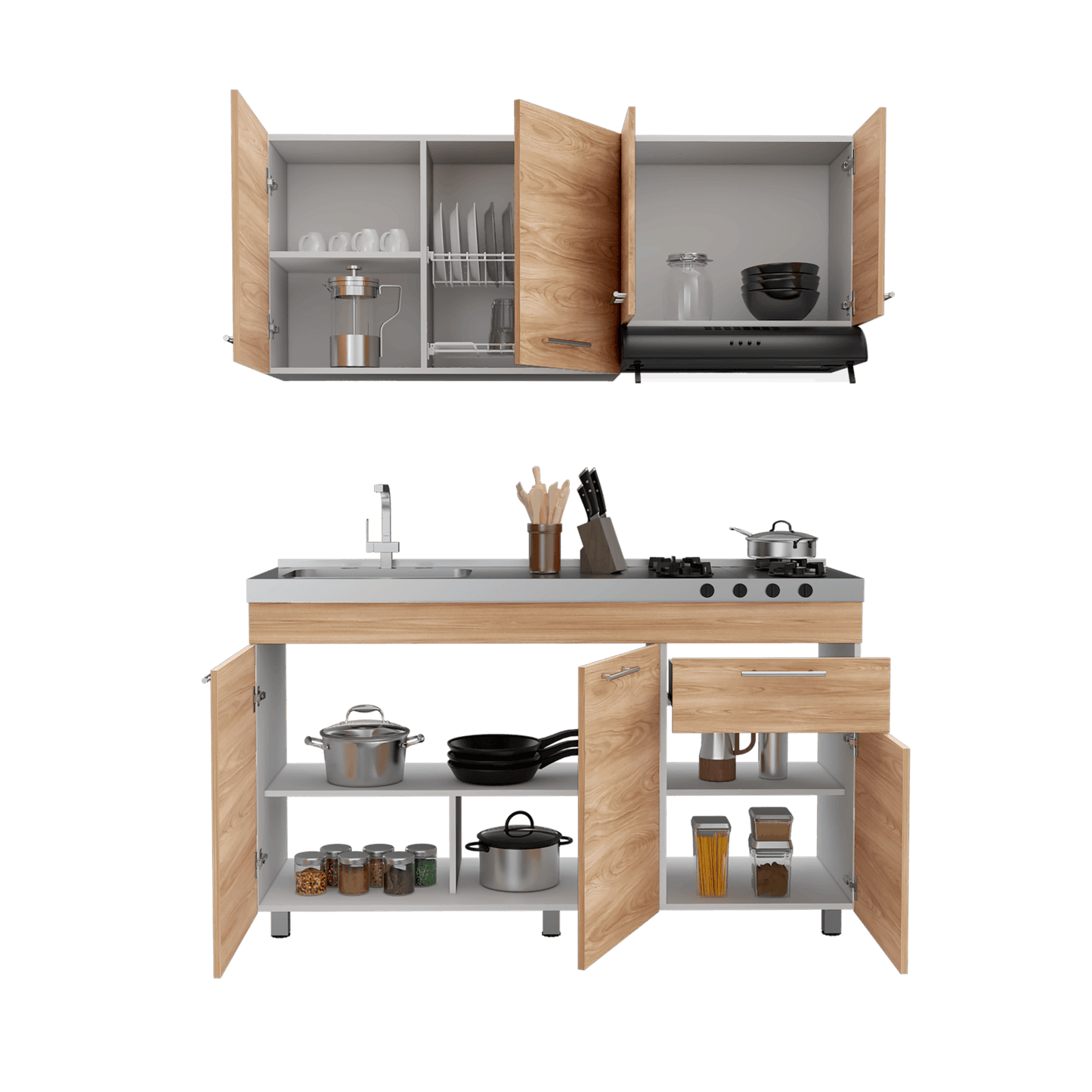 Cocina Bazagli 150 Izq Rta Blanco Fresnoeu