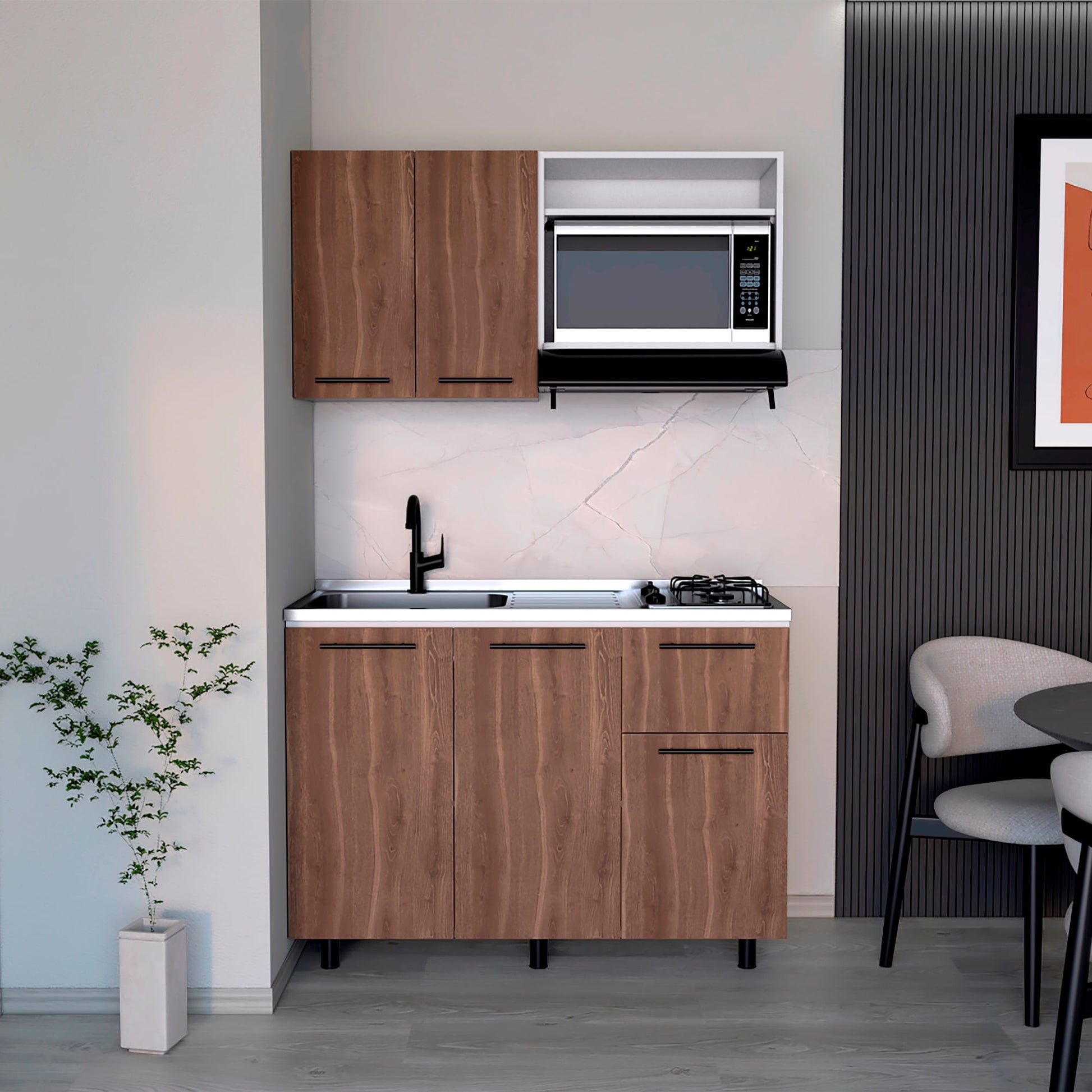 Cocina 120 Pierre Rta Milan Blanco Meson Izq