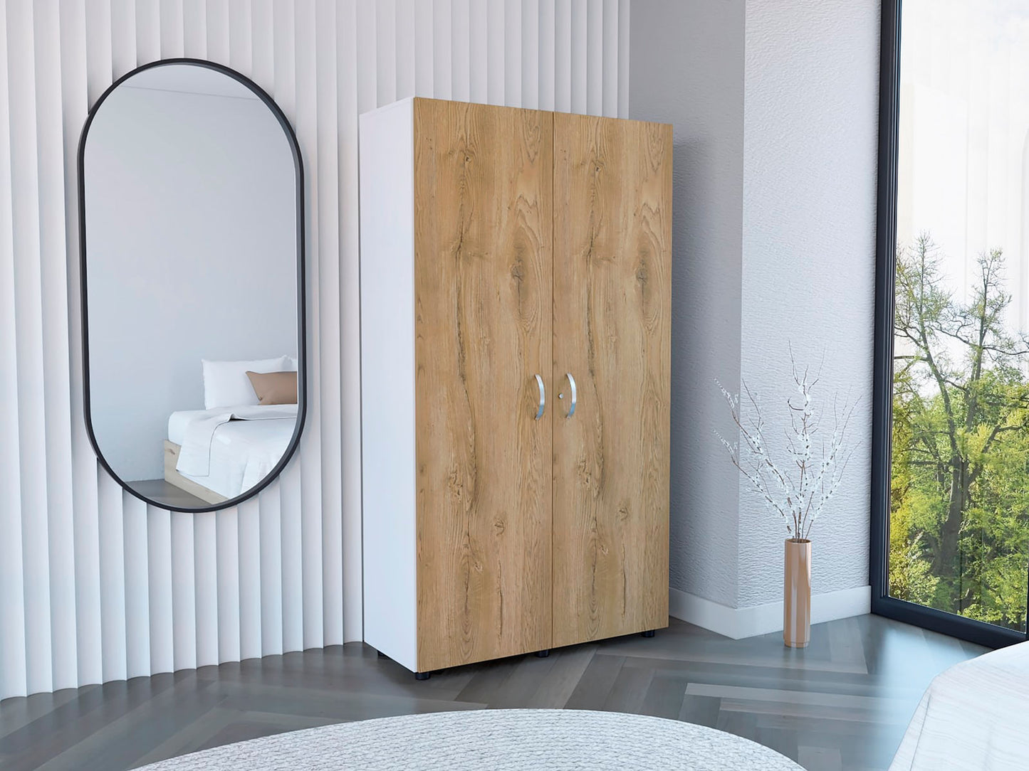 Closet Dopio 180X100X40 Rta Blanco Macadamia