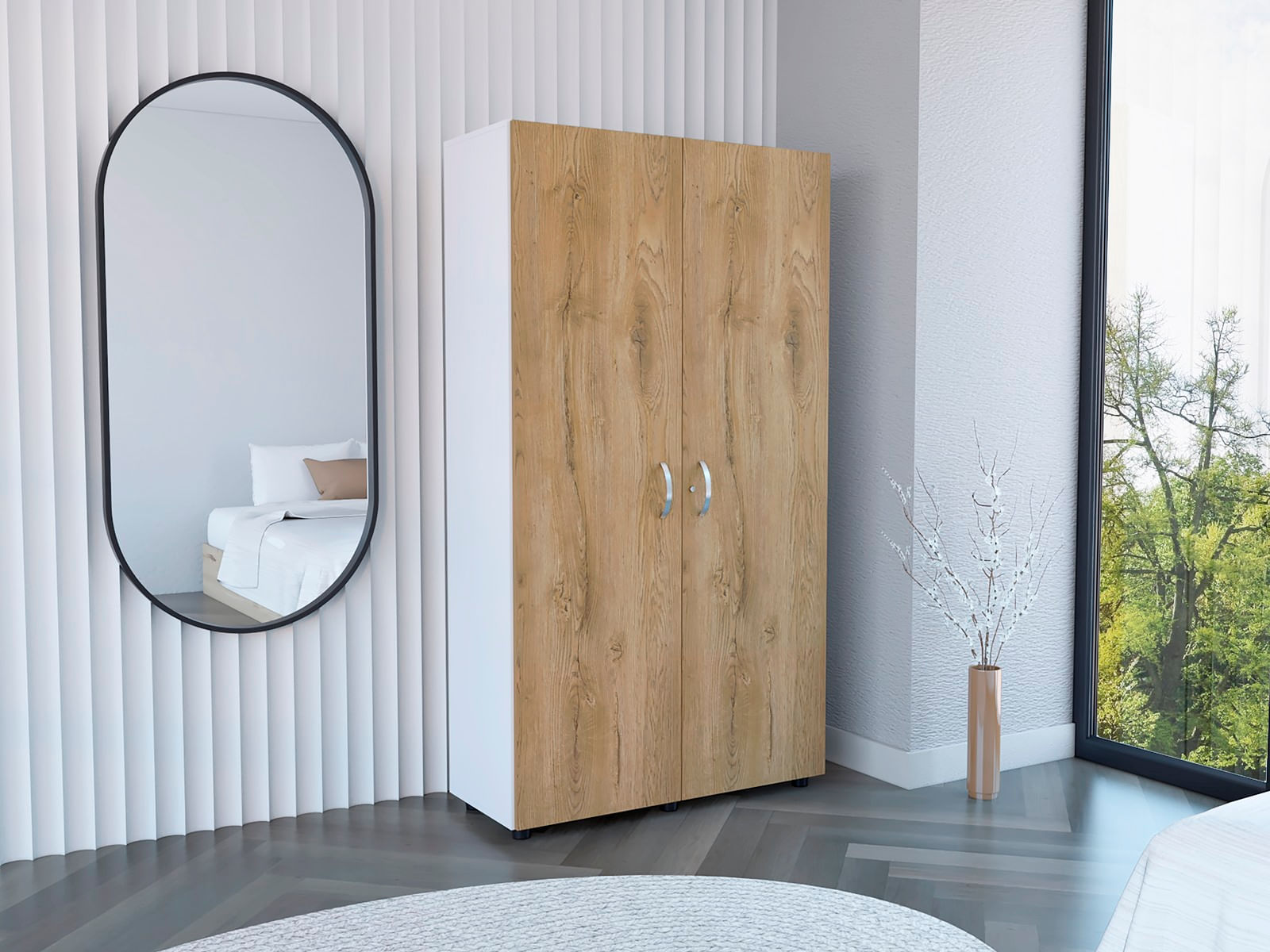 Closet Dopio 180X100X40 Rta Blanco Macadamia