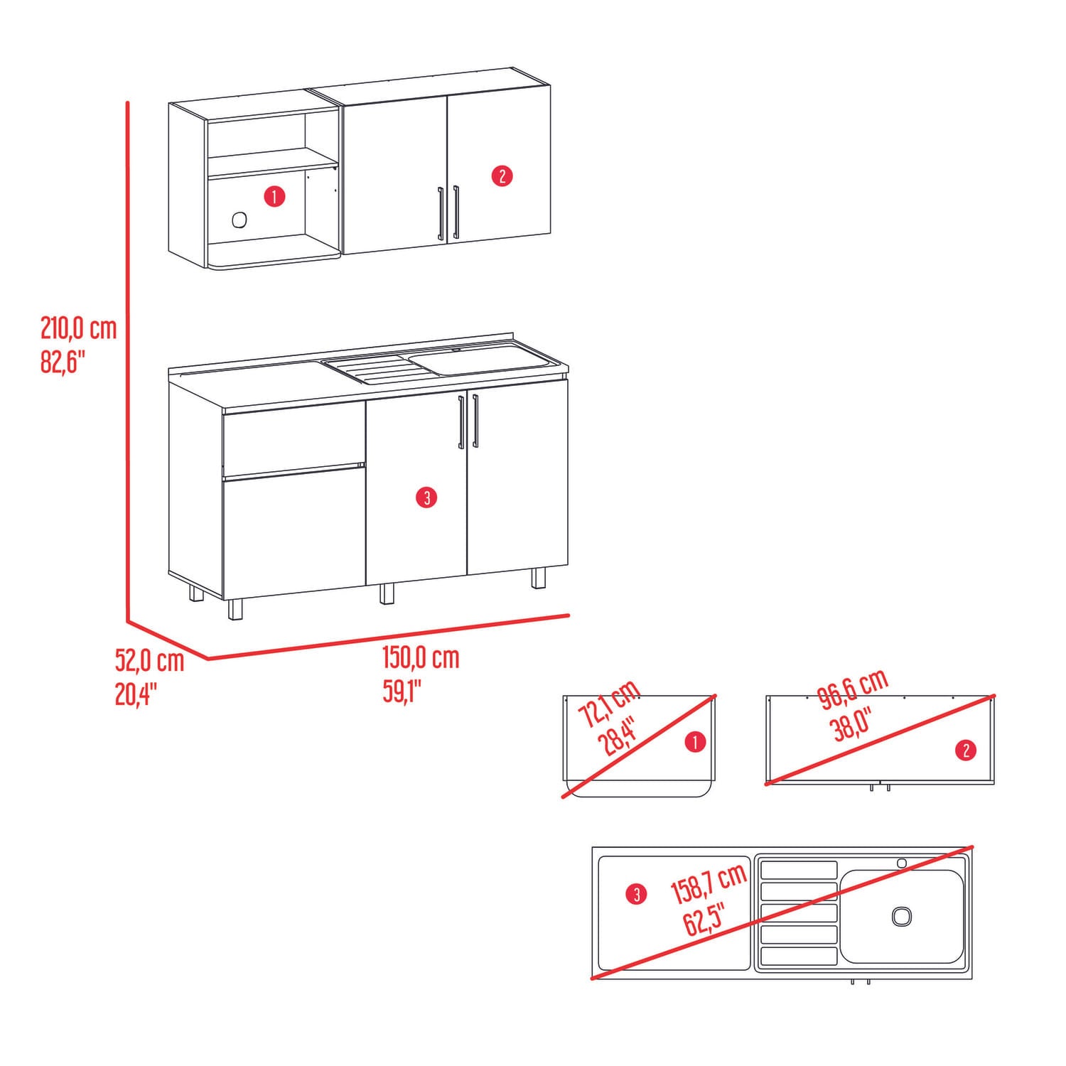 Cocina 150 Allen Meson Der Rta Blanco Wengue Zf