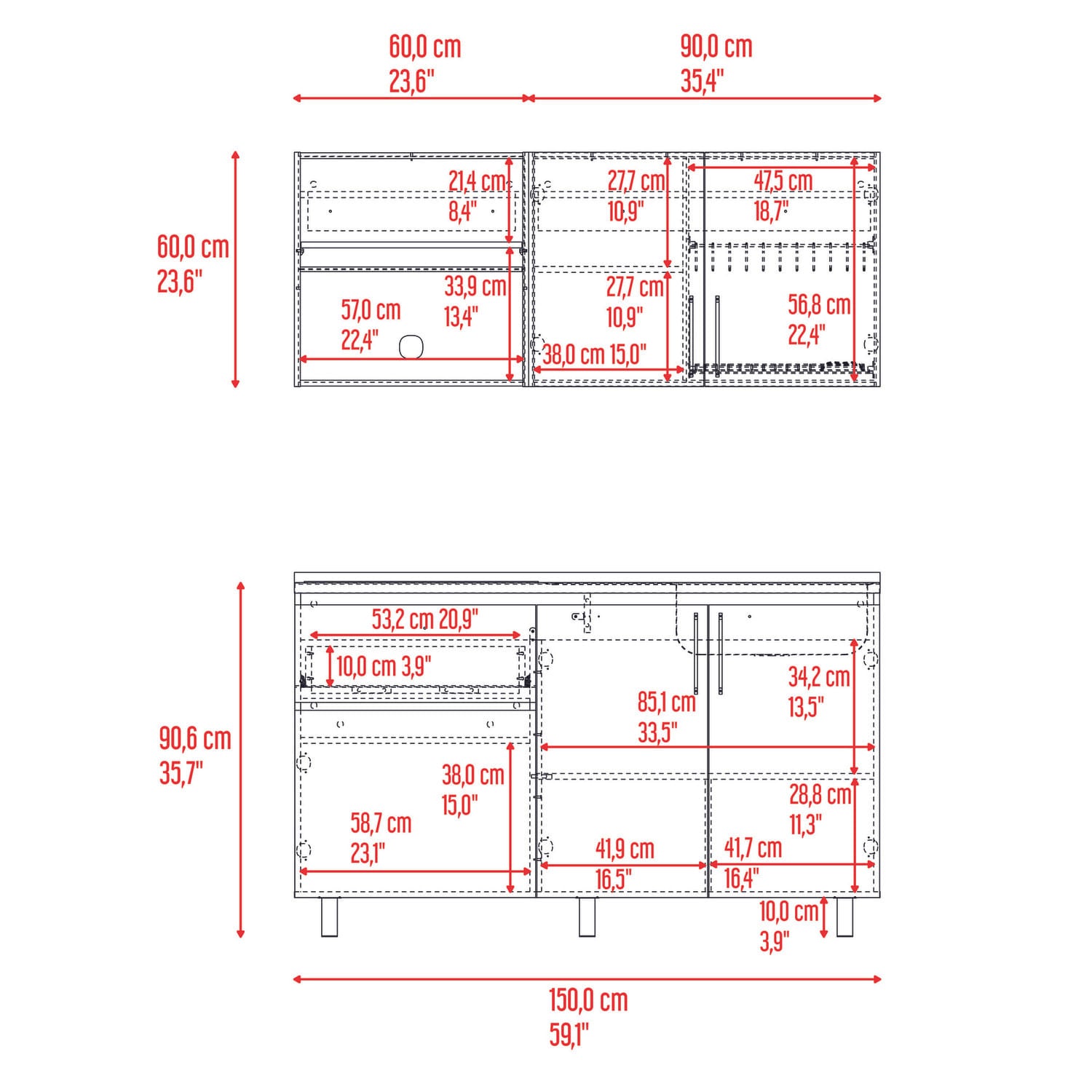 Cocina 150 Allen Meson Der Rta Blanco Wengue Zf