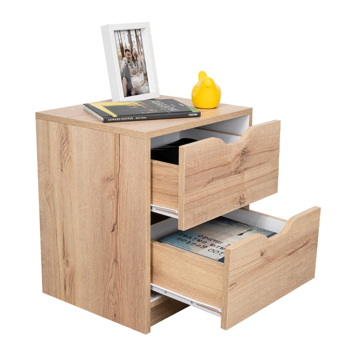 Mesa De Noche Basilea 48X41X36 Rta Duna Blanco