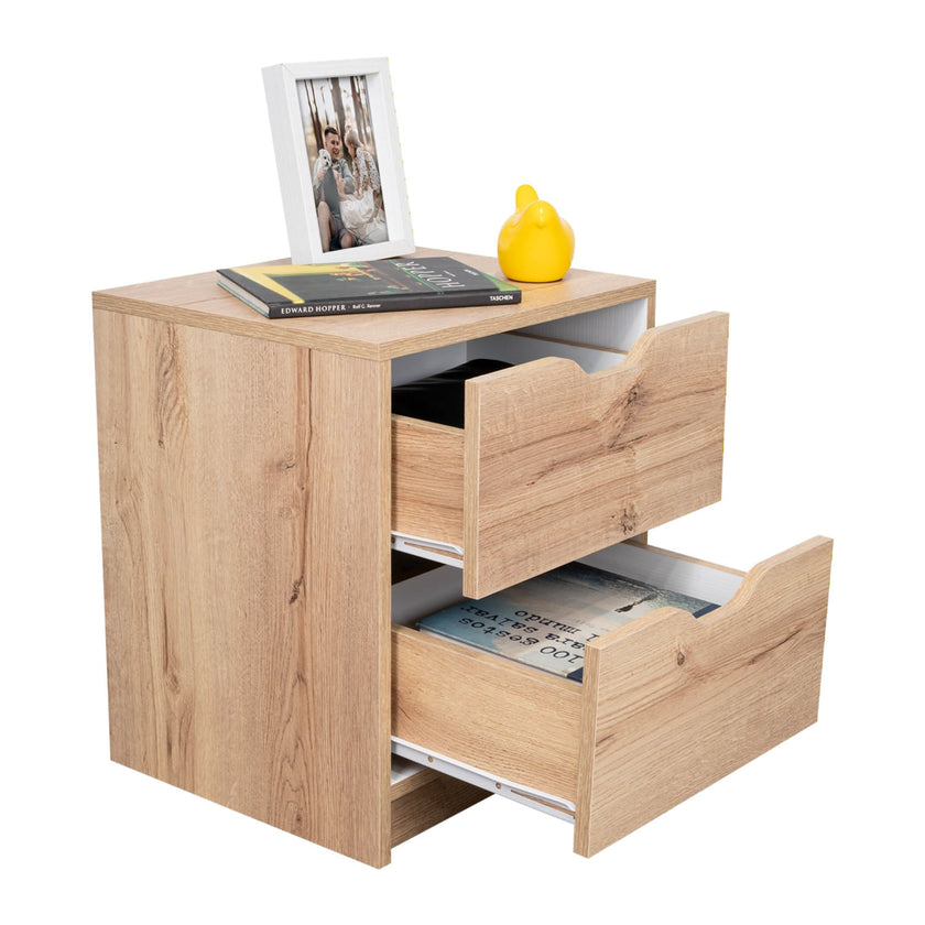 Mesa De Noche Basilea 48X41X36 Rta Duna Blanco