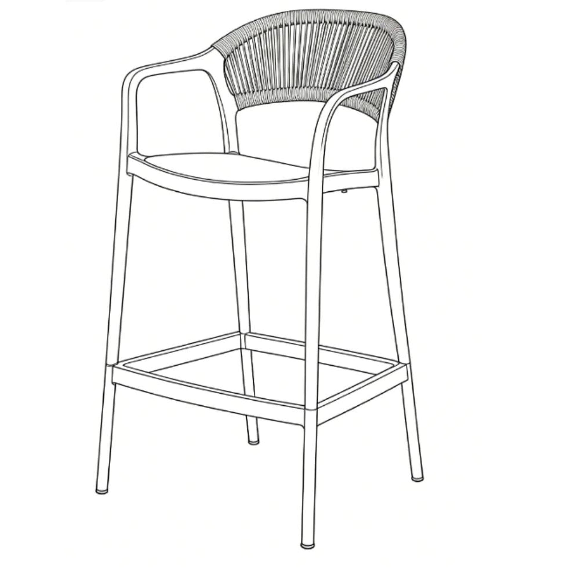 Silla Bar Bali 109X56X56 Rta Verde