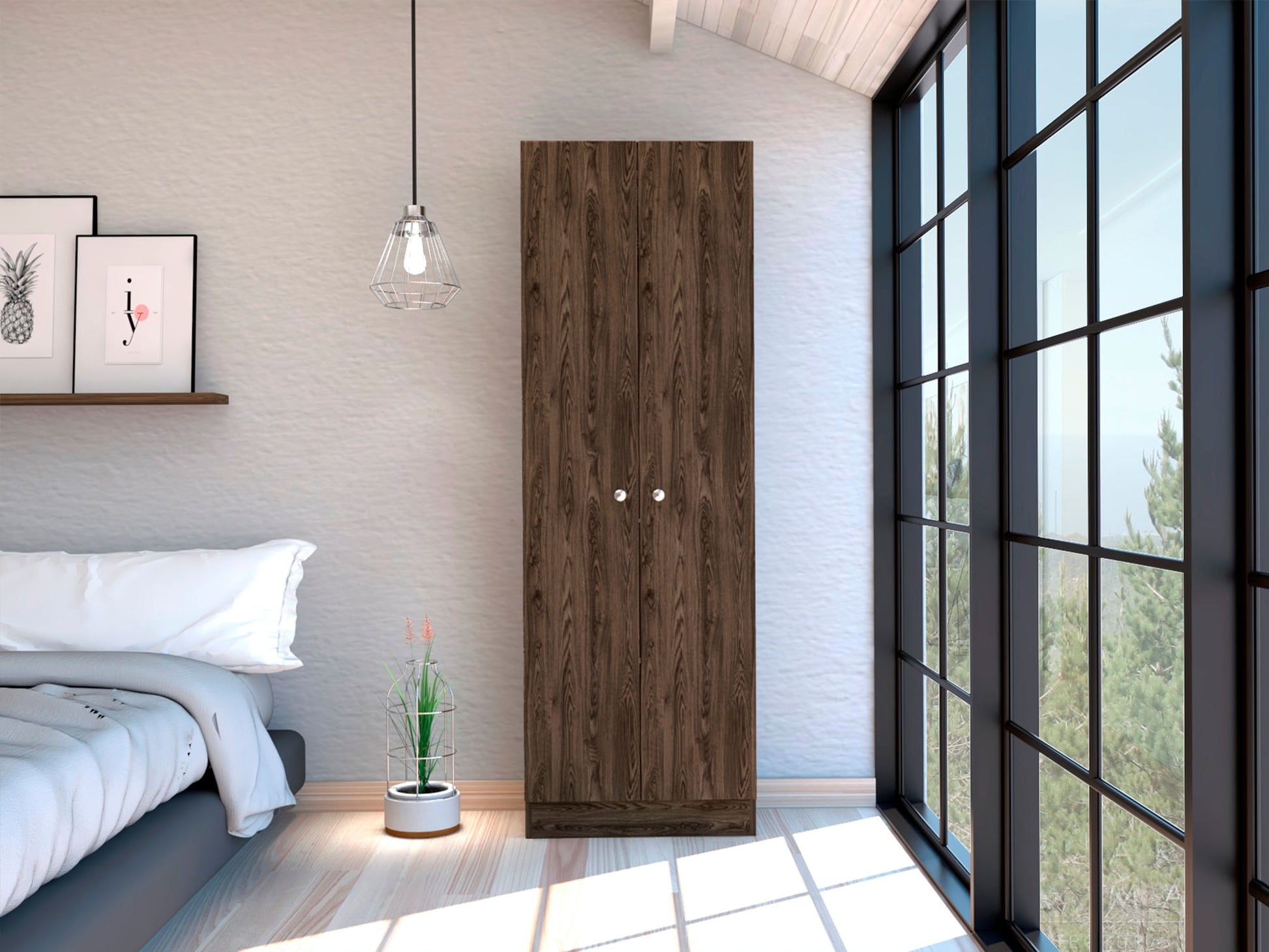 Closet 2 Puertas Home Multiusos Rta Milan + Blanco