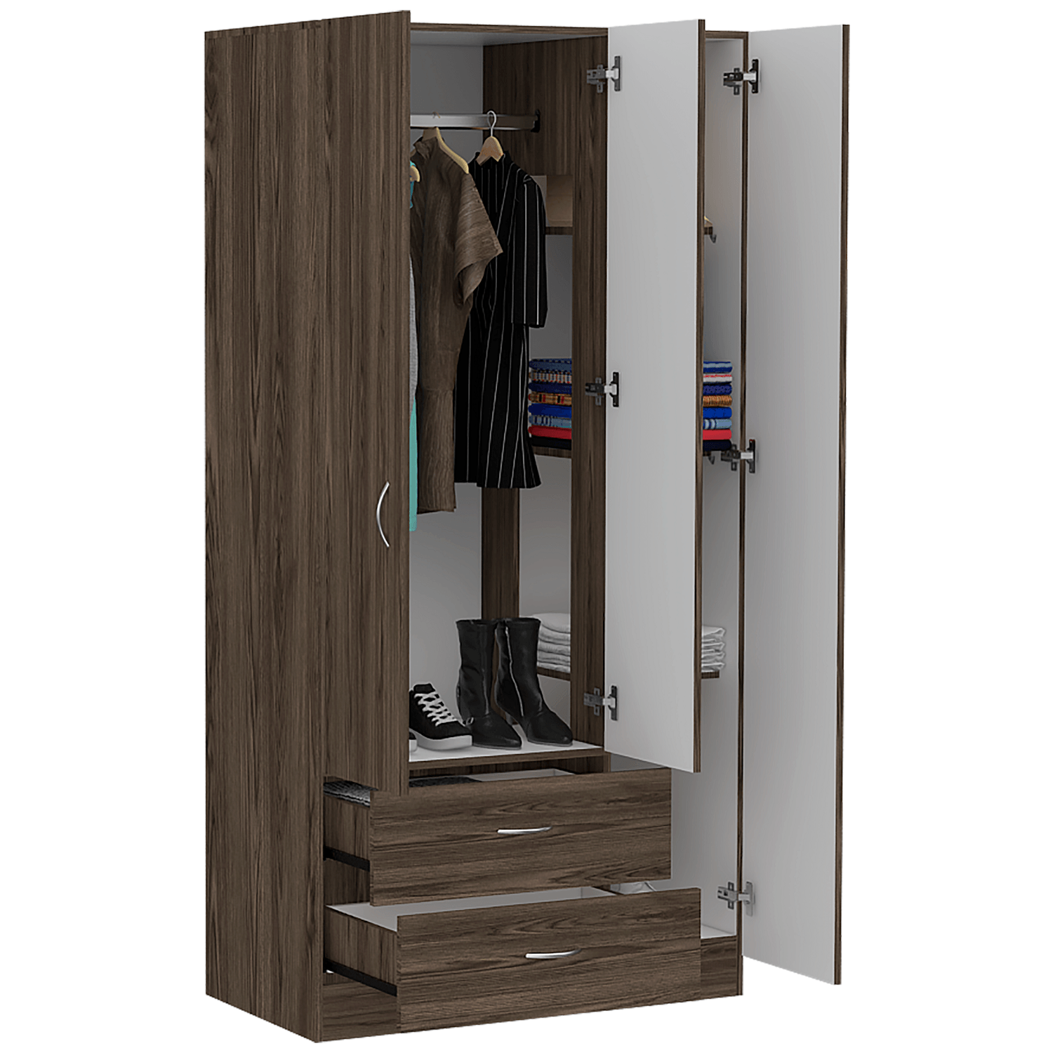 Closet Oporto 180 X 90 X 47 Rta Milan + Blanco