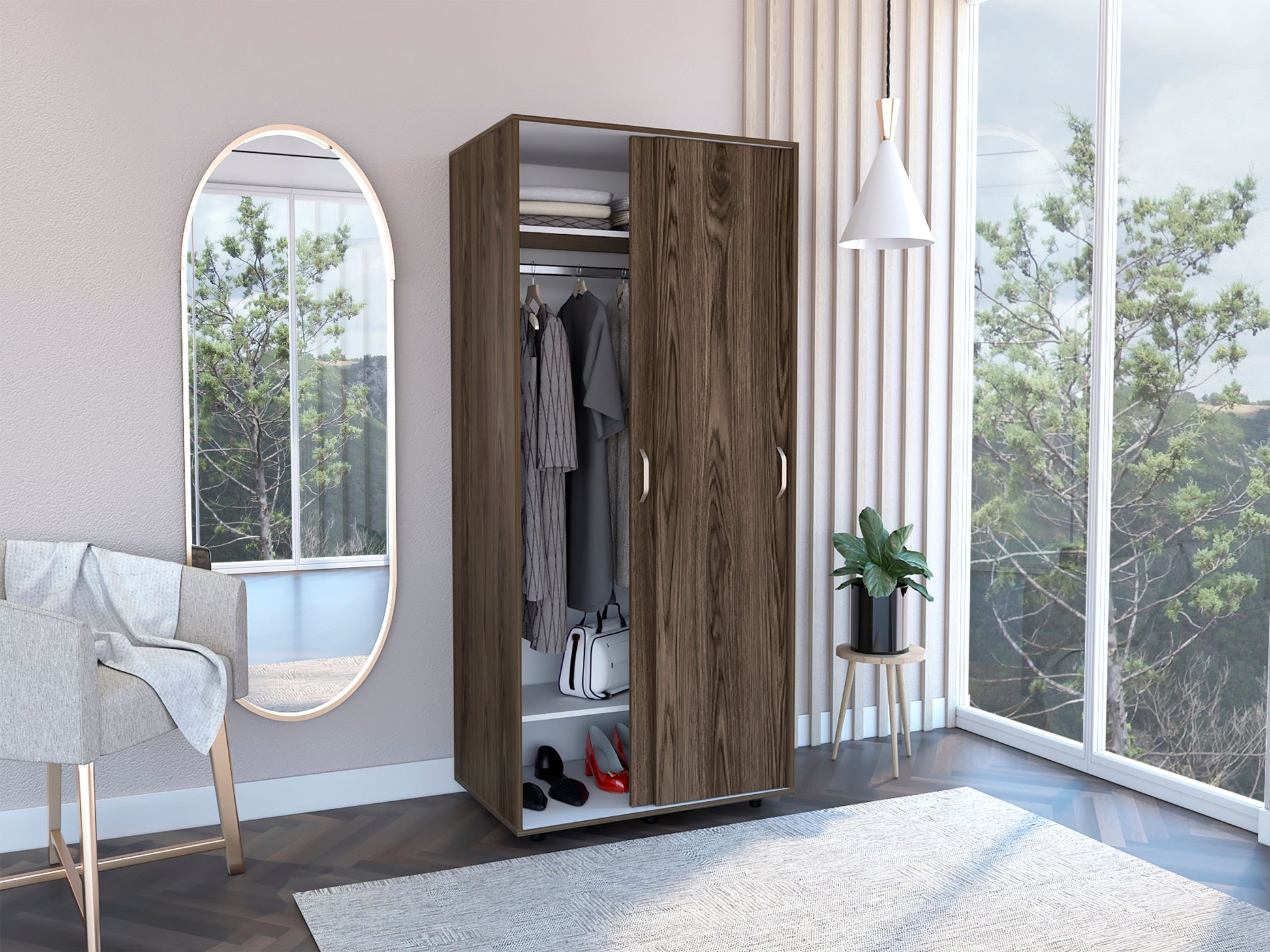 Closet Belfort 180 X 80 X 53 Rta Milan + Blanco