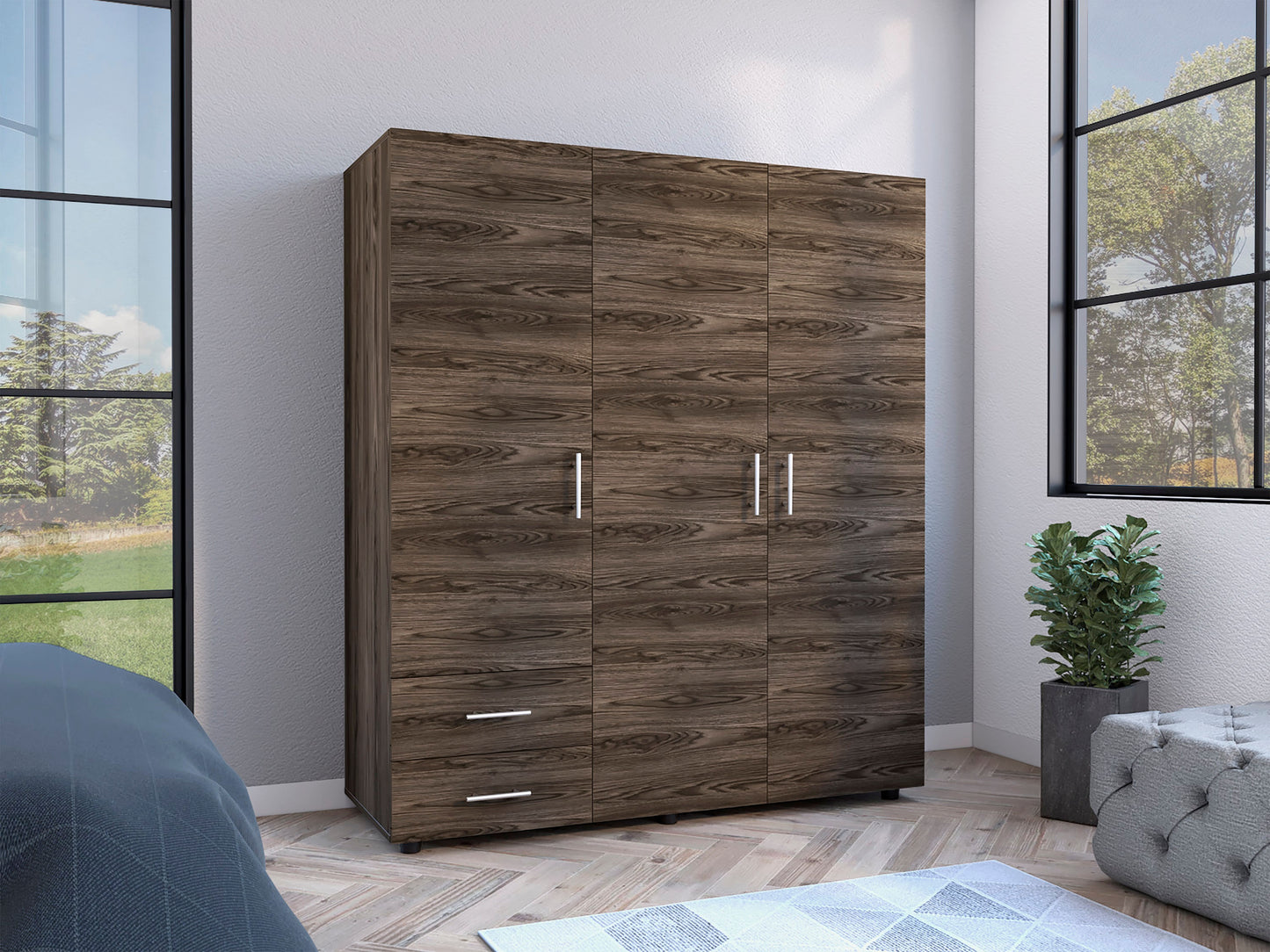 Closet Dassel 161 X 140 X 51 Rta Milan + Blanco