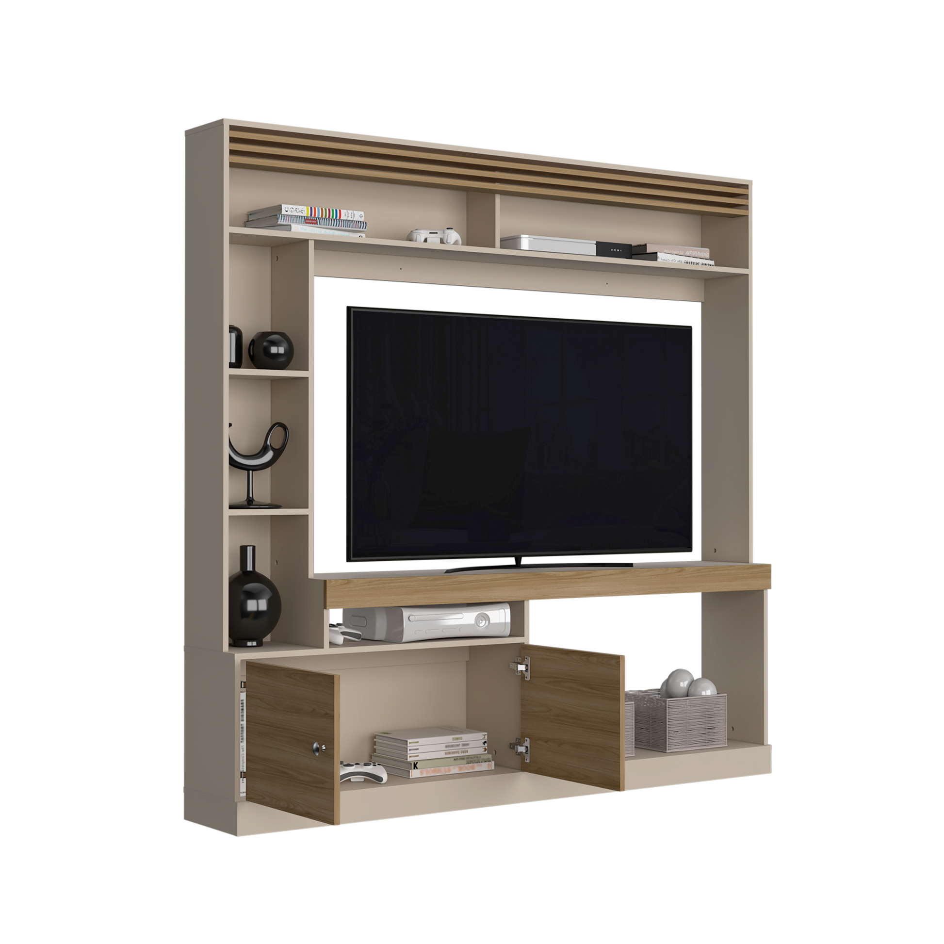 Centro De Entretenimiento Blaine 180X180X30 Rta Capri + Fresno Eu